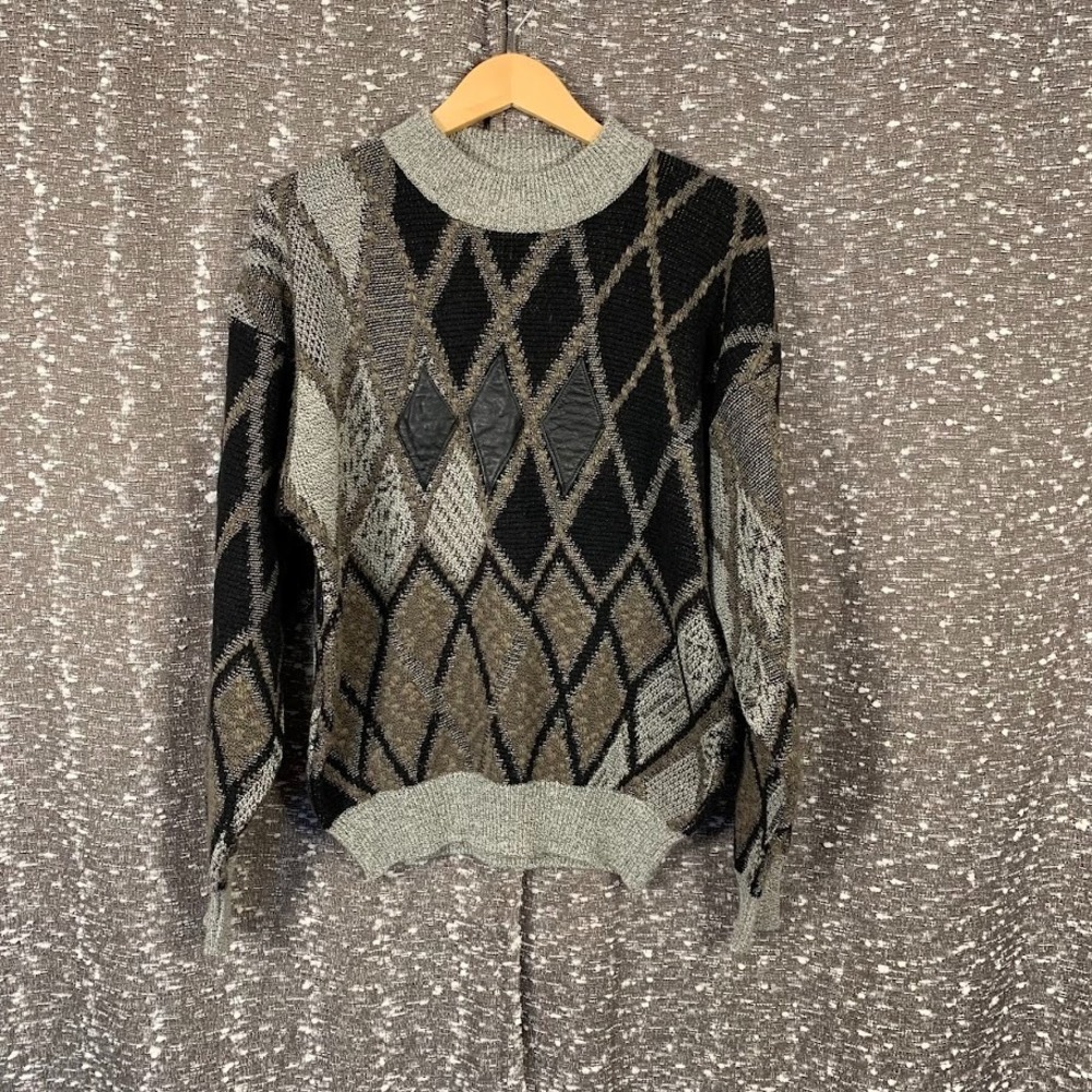 Vintage Men's Wool Blend‎ Sweater Pacific Club By Nak Size L Acrylic Pullover